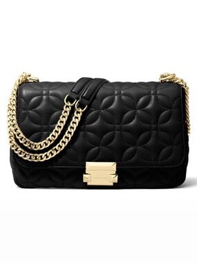Michael Kors Sloan Quilted Medium Leather Crossbody Bag - Rare Floral pattern